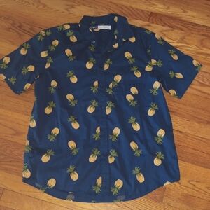 Old Navy Pineapple Print Shirt  🍍 Men's Size L